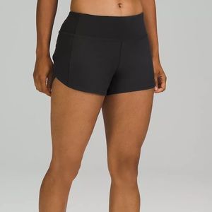 Lululemon Speed Up Mid-Rise Lined Short 4" Black